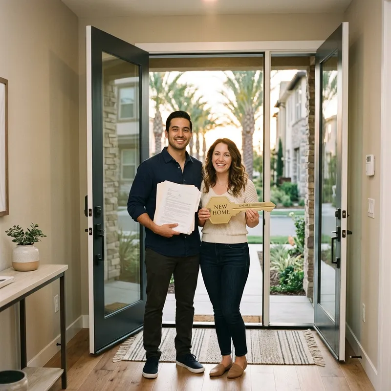 Buyers holding keys to newly built Southern California home