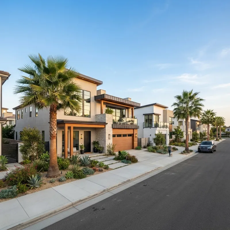 Exterior of a new construction home in Southern California