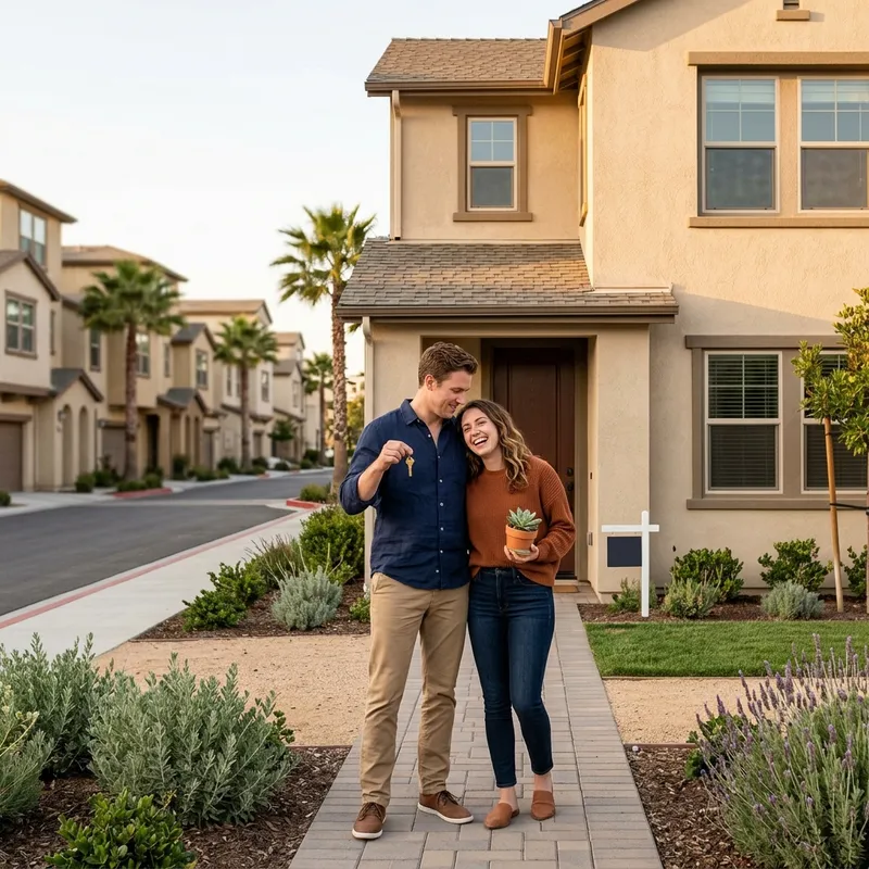 New homeowners holding key to brand new Southern California construction