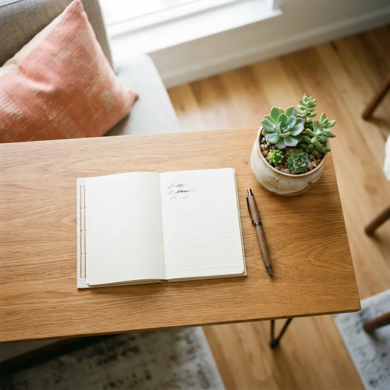 A clean and organized home office space