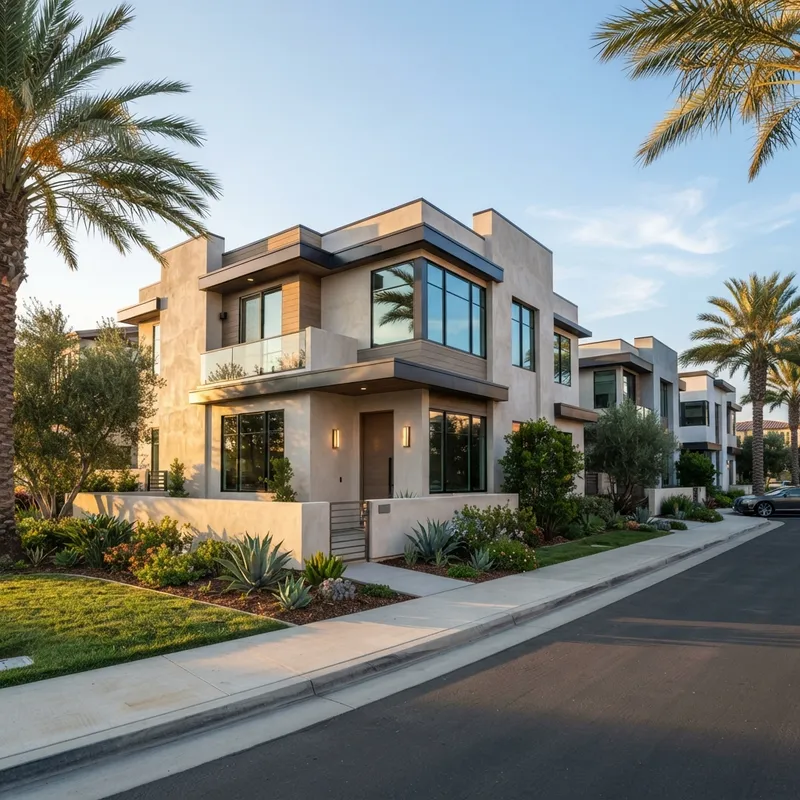 Modern new construction townhome in Southern California