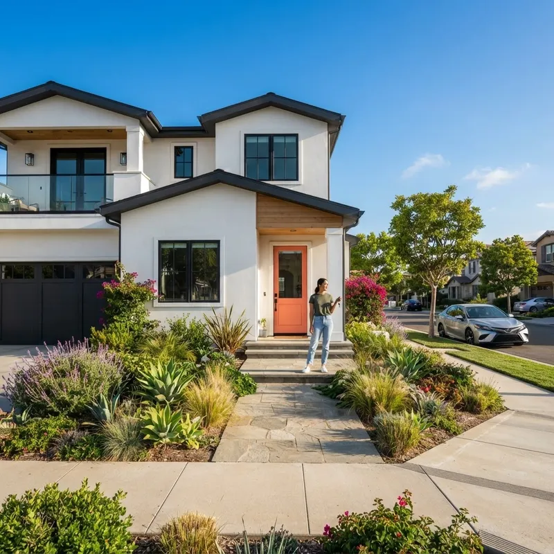 Exterior view of a modern home in Southern California
